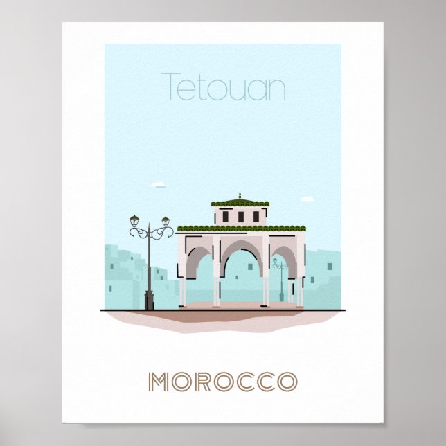 Tetouan city travel poster - morocco travel poster (Front)
