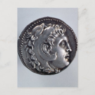 Tetradrachma depicting Alexander the Great Postcard