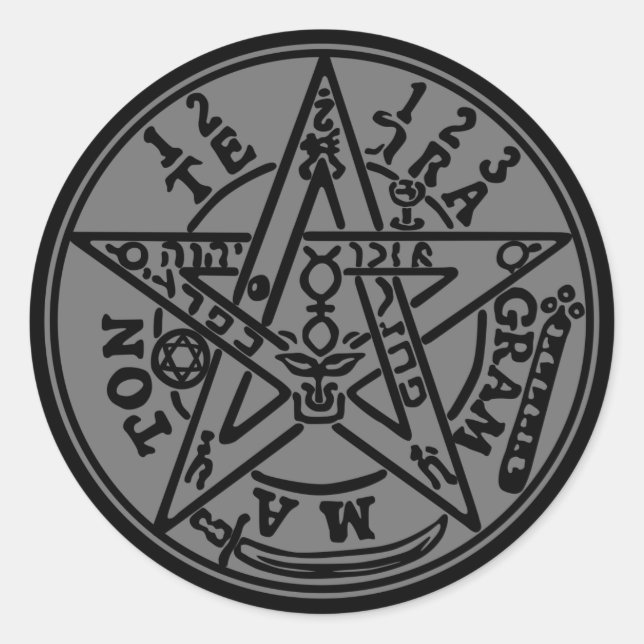 TETRAGRAMMATON CLASSIC ROUND STICKER (Front)
