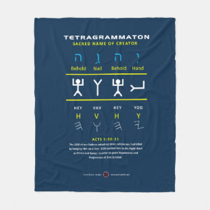 Tetragrammaton YHVH Fleece Blanket