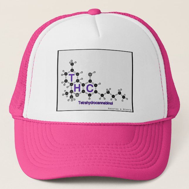 Tetrahydrocannabinol THC Trucker Hat Multi Colours (Front)