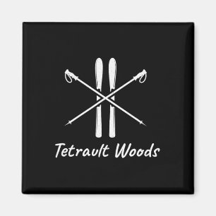 Tetrault Woods Skiing Ski Skier Nordic Alpine Vaca Magnet