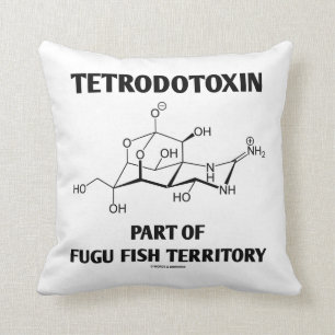 Tetrodotoxin Part Of Fugu Fish Territory Cushion