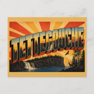 Tettegouche State Park MN Vintage Travel Art Postcard