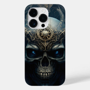 Teufel Totenkopf mit funkelnden blauen Augen Case-Mate iPhone 14 Pro Case