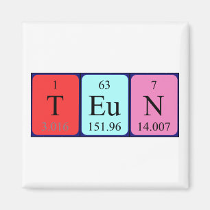 Teun periodic table name magnet