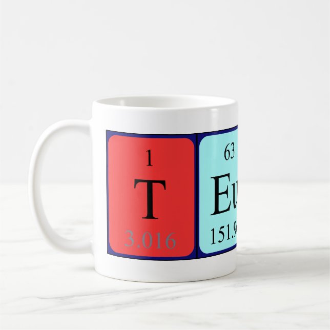 Teunis periodic table name mug (Left)