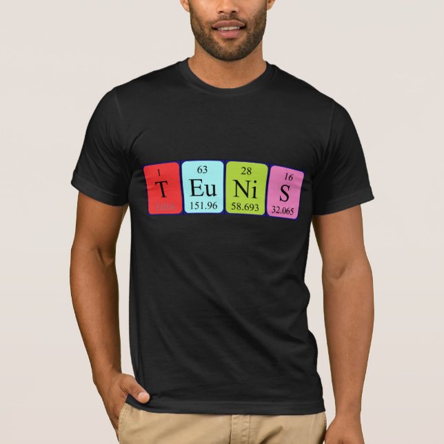 Teunis periodic table name shirt (Front)