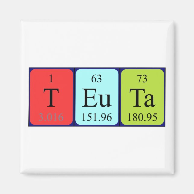 Teuta periodic table name magnet (Front)
