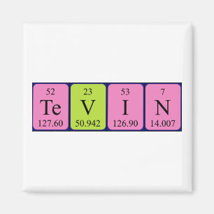 Tevin periodic table name magnet