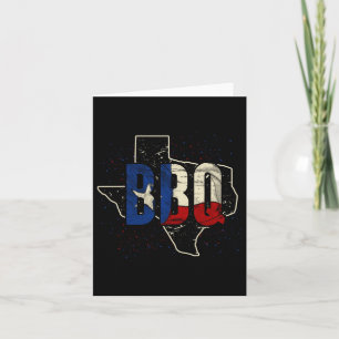 Texan Flag Proud American Gift Bbq Texas Card