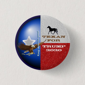 Texan for Trump button
