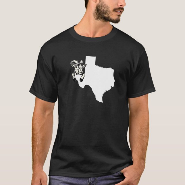 Texan Goat Rancher Goat Farmer Texas Outline For G T-Shirt (Front)