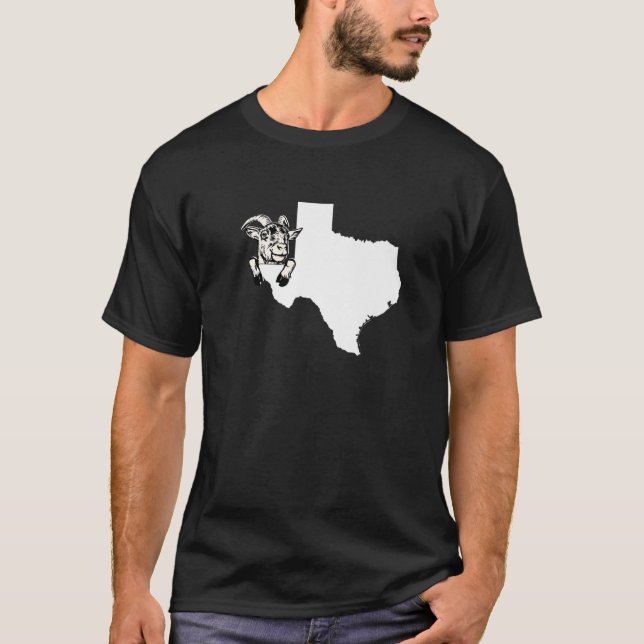Texan Goat Rancher Goat Farmer Texas Outline For G T-Shirt (Front)