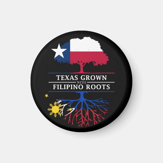 Texan Grown with Filipino Roots Magnet (Front)