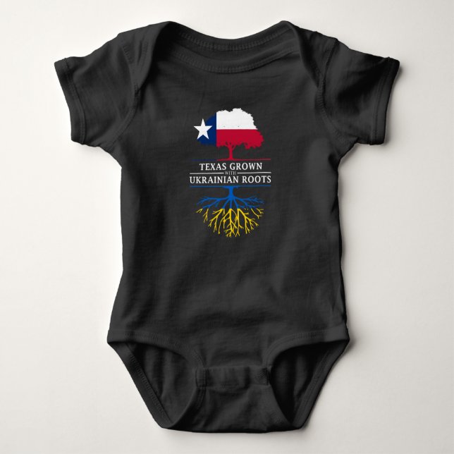 Texan Grown with Ukrainian Roots Baby Bodysuit (Front)