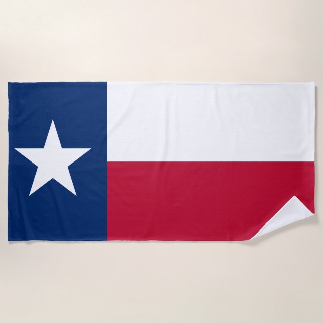 Texan State Flag (Texas) Beach Towel (Front)