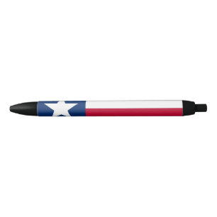Texan State Flag (Texas) Black Ink Pen