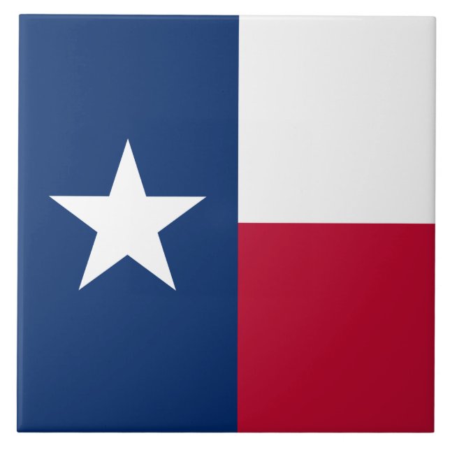 Texan State Flag (Texas) Ceramic Tile (Front)