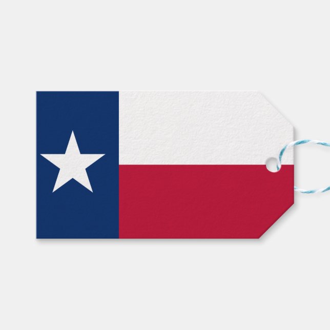 Texan State Flag (Texas) Gift Tags (Front (Horizontal))