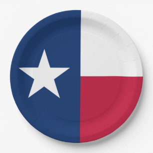 Texan State Flag (Texas) Paper Plate