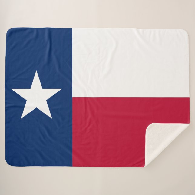Texan State Flag (Texas) Sherpa Blanket (Front (Horizontal))