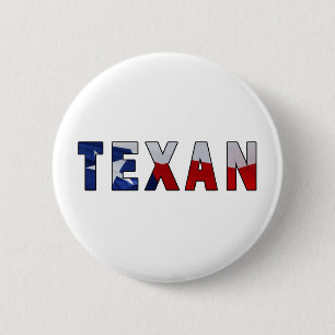Texan Waving Flag 6 Cm Round Badge