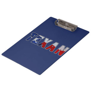 Texan Waving Flag Clipboard