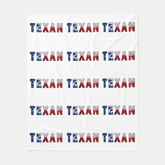 Texan Waving Flag Fleece Blanket (Front)