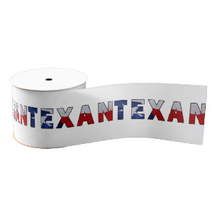 Texan Waving Flag Grosgrain Ribbon