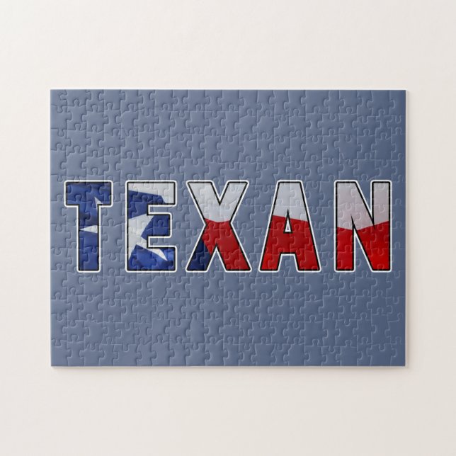 Texan Waving Flag Jigsaw Puzzle (Horizontal)