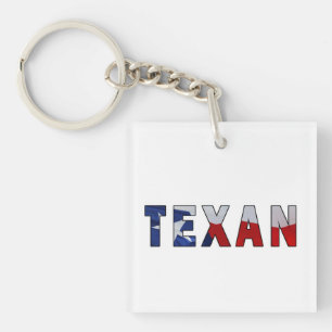 Texan Waving Flag Key Ring