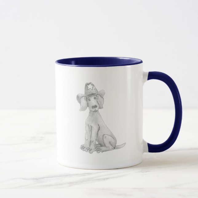 Texan Weimaraner Mug (Right)