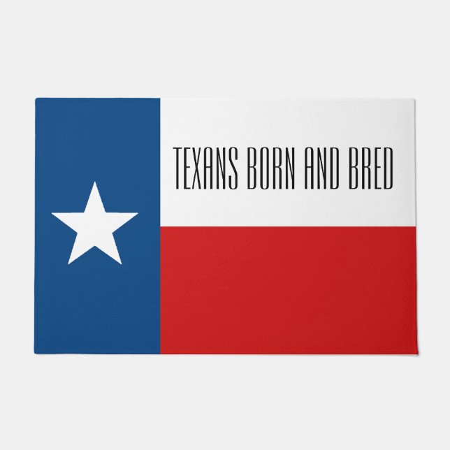 Texans Born and Bred Door Mat (Front)