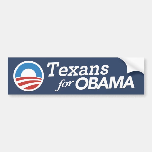 Texans For Obama Bumper Sticker (CUSTOM COLOR) (Front)