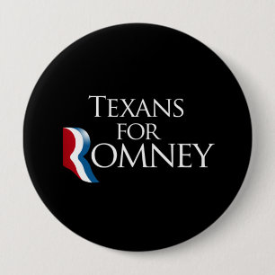 Texans for Romney -.png 10 Cm Round Badge