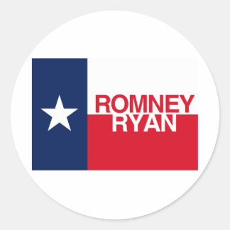 TEXANS FOR ROMNEY RYAN.png Classic Round Sticker