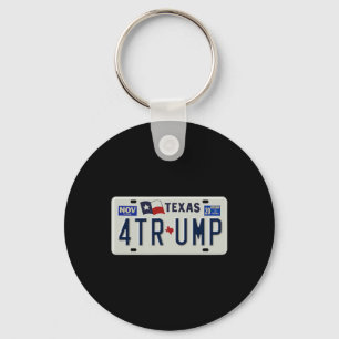 Texans For Trump Vintage License Plate Campaign Key Ring
