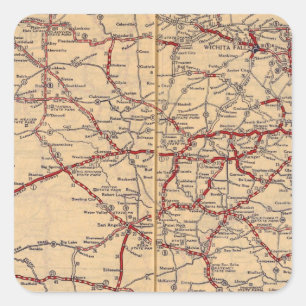 Texas 11 square sticker