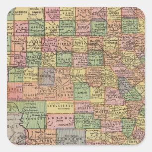 Texas 13 square sticker