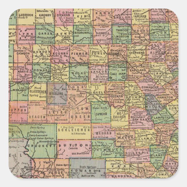 Texas 13 square sticker (Front)