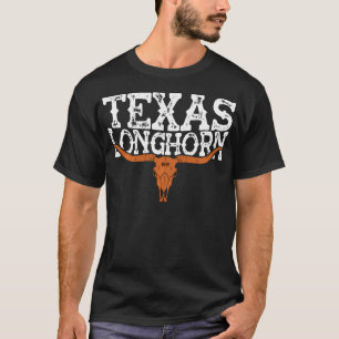 Texas 1845 Vintage Longhorn Cowboy And Rodeo Fan T-Shirt