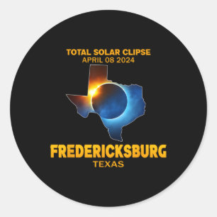 Texas 2024 Total Solar Eclipse Classic Round Sticker
