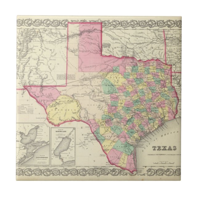 Texas 2 ceramic tile (Front)
