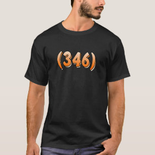 Texas 346 Area Code Houston Pasadena Pearland Leag T-Shirt