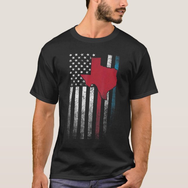 Texas 4th Of July  American Flag Usa  America Patr T-Shirt (Front)