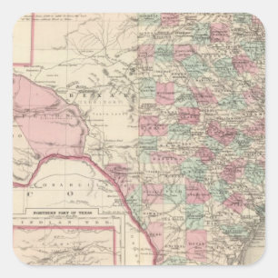 Texas 5 square sticker