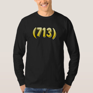 Texas 713 Area Code Houston Pasadena Pearland Leag T-Shirt