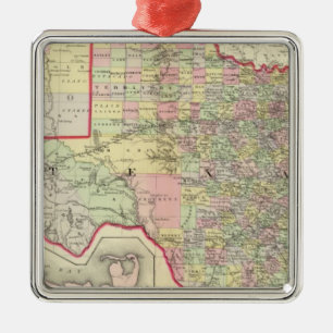 Texas 7 metal ornament