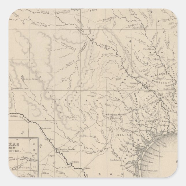 Texas 8 square sticker (Front)